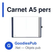 Carnet A5 personnalisable Felty GRS RPET avec logo - Miniature 3