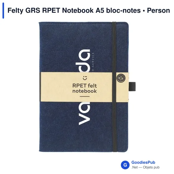 Carnet A5 personnalisable Felty GRS RPET avec logo - Image 6