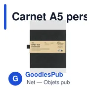 Carnet A5 personnalisable Felty GRS RPET avec logo - Miniature 7