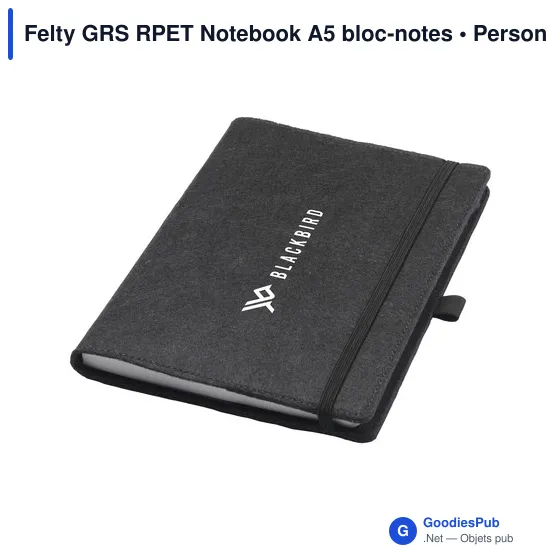 Carnet A5 personnalisable Felty GRS RPET avec logo - Image 8