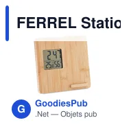 FERREL Station météo en bambou - Miniature 1