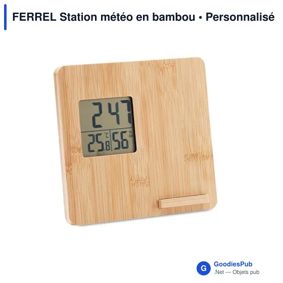 FERREL Station météo en bambou - Image 1
