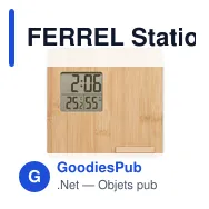 FERREL Station météo en bambou - Miniature 2