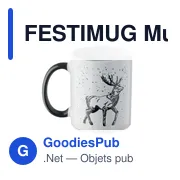 Mug en céramique personnalisable FESTIMUG avec logo - 300ml - Miniature 1