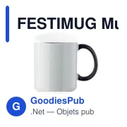 Mug en céramique personnalisable FESTIMUG avec logo - 300ml - Miniature 2