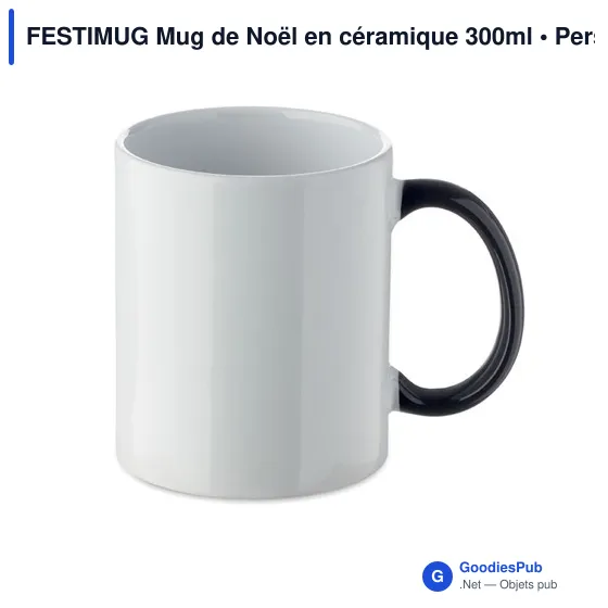 Mug en céramique personnalisable FESTIMUG avec logo - 300ml - Image 2