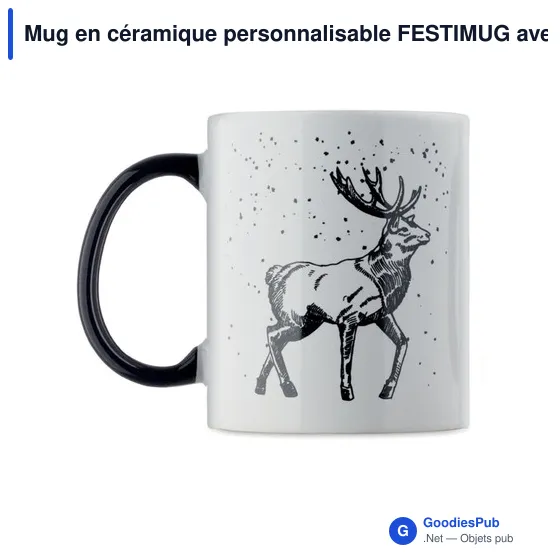Mug en céramique personnalisable FESTIMUG avec logo - 300ml - Image 3