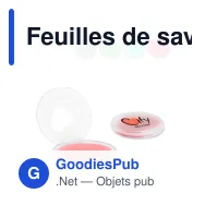 Feuilles de savon personnalisables pour l'hygiène des mains avec logo - Pastel - Miniature 1