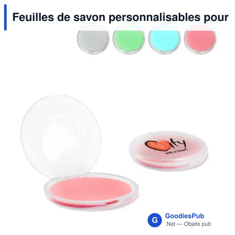 Feuilles de savon personnalisables pour l'hygiène des mains avec logo - Pastel
