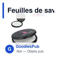 Feuilles de savon personnalisables en coloris givrés avec logo - Veila - Miniature 1