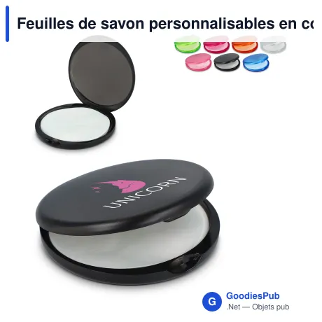 Feuilles de savon personnalisables en coloris givrés avec logo - Veila