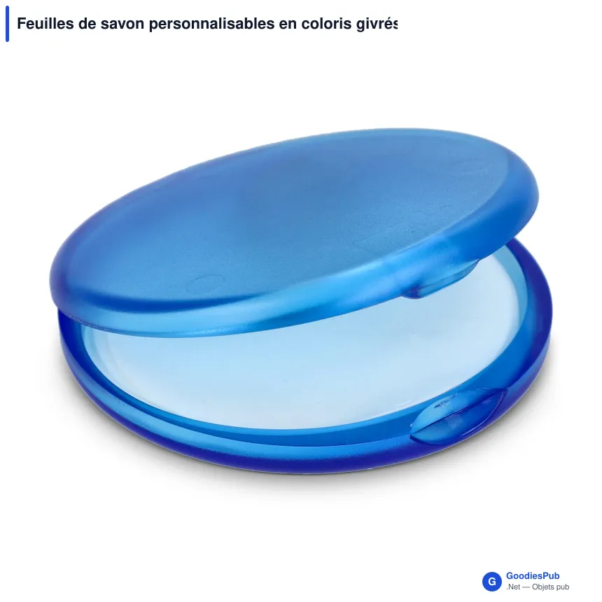 Feuilles de savon personnalisables en coloris givrés avec logo - Veila - Image 3