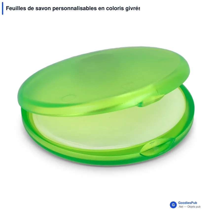 Feuilles de savon personnalisables en coloris givrés avec logo - Veila - Image 4