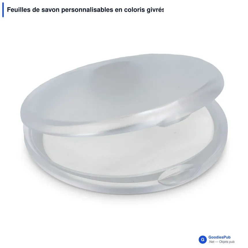 Feuilles de savon personnalisables en coloris givrés avec logo - Veila - Image 8