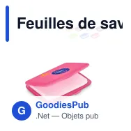 Feuilles de savon personnalisables format compact avec logo - Washé - Miniature 1