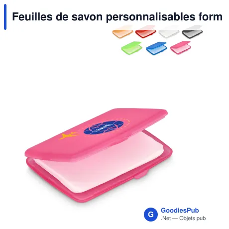 Feuilles de savon personnalisables format compact avec logo - Washé