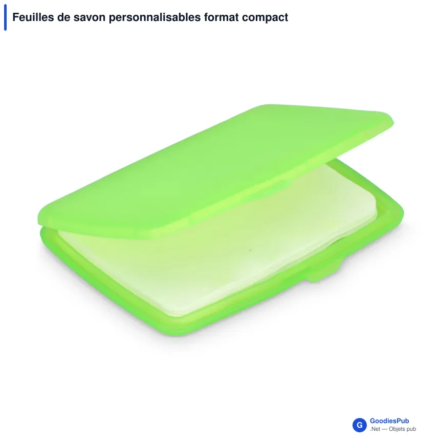 Feuilles de savon personnalisables format compact avec logo - Washé - Image 2