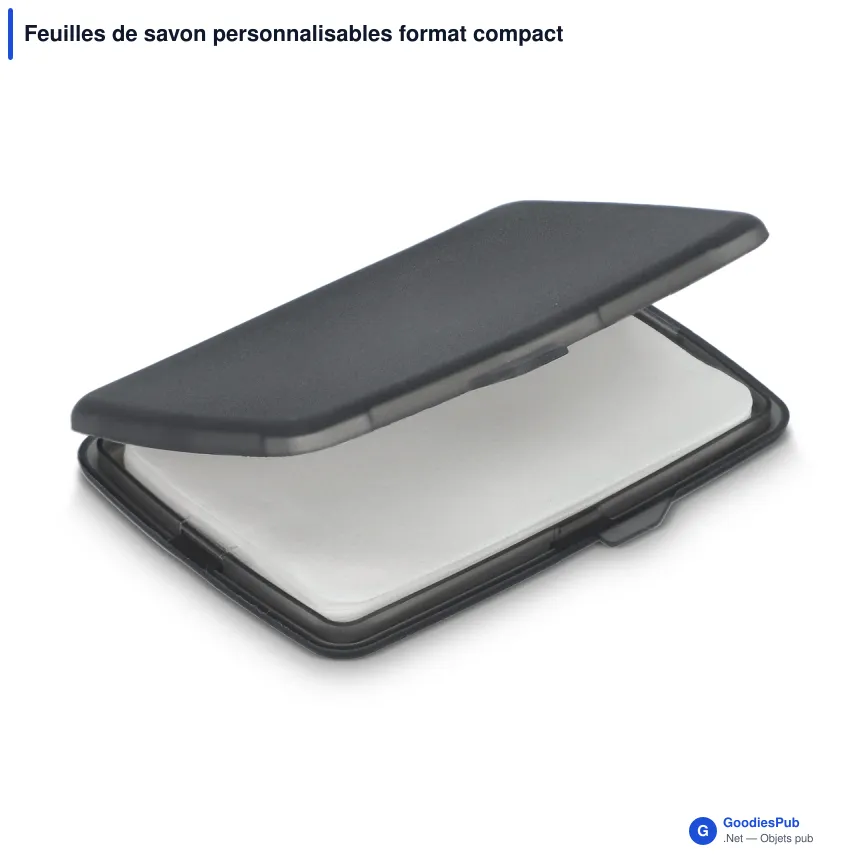 Feuilles de savon personnalisables format compact avec logo - Washé - Image 3