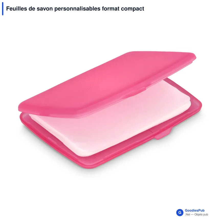 Feuilles de savon personnalisables format compact avec logo - Washé - Image 4