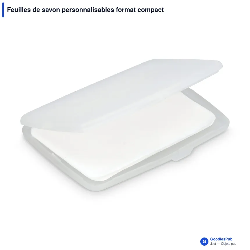Feuilles de savon personnalisables format compact avec logo - Washé - Image 7