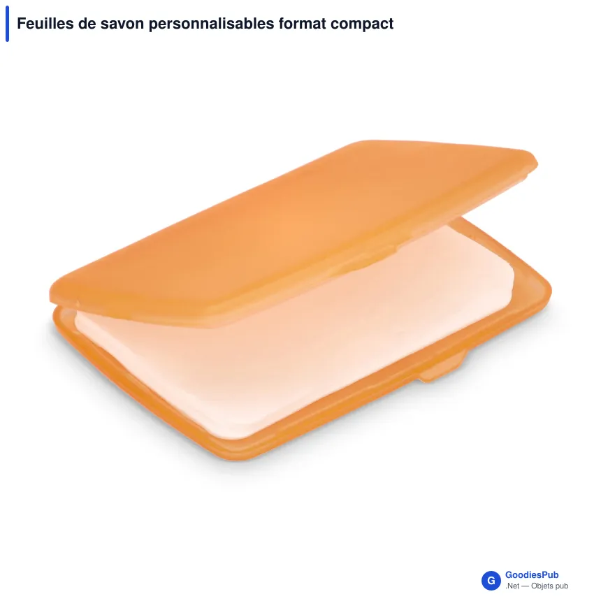 Feuilles de savon personnalisables format compact avec logo - Washé - Image 8