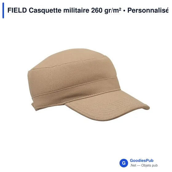 Casquette militaire personnalisable en coton avec logo - FIELD - Image 7