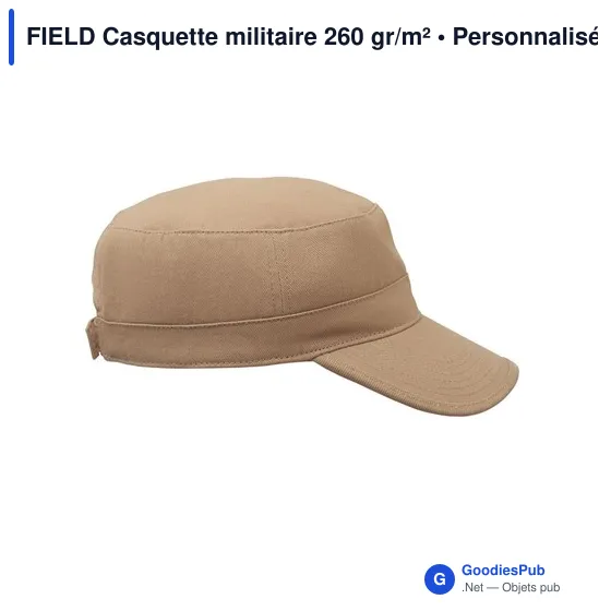 Casquette militaire personnalisable en coton avec logo - FIELD - Image 10