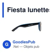 Lunettes de soleil personnalisables avec logo - Fiesta - Miniature 1