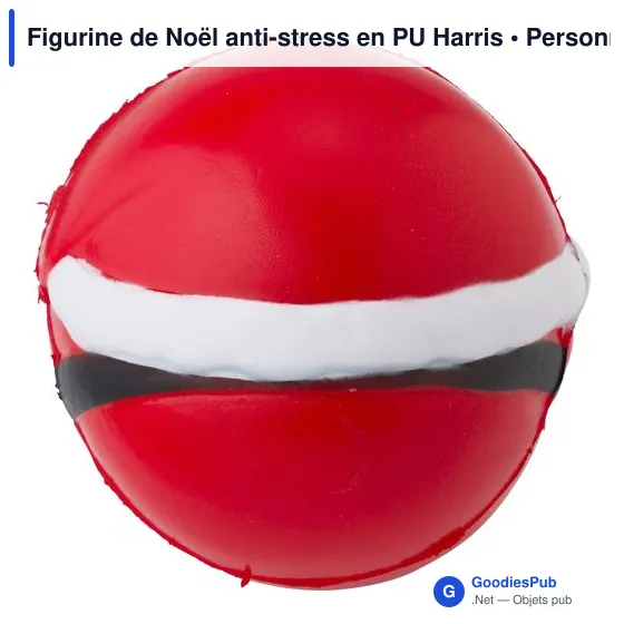 Figurine de Noël personnalisable anti-stress avec logo - Harris - Image 1