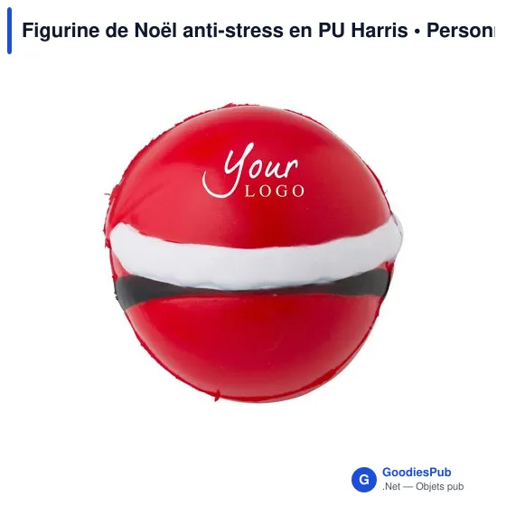 Figurine de Noël personnalisable anti-stress avec logo - Harris - Image 4