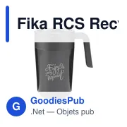 Gobelet thermos personnalisable Fika RCS en acier inoxydable recycléavec logo - Miniature 5