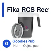 Gobelet thermos personnalisable Fika RCS en acier inoxydable recycléavec logo - Miniature 6