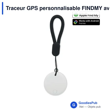 Traceur GPS personnalisable FINDMY avec logo pour objets publicitaires