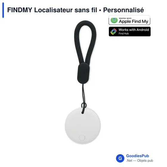 Traceur GPS personnalisable FINDMY avec logo pour objets publicitaires - Image 1