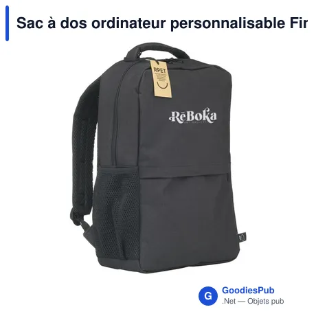 Sac à dos ordinateur personnalisable Finley GRS RPET avec logo