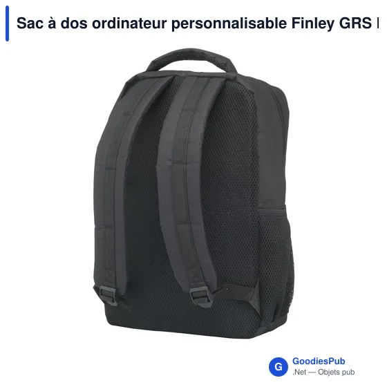 Sac à dos ordinateur personnalisable Finley GRS RPET avec logo - Image 2