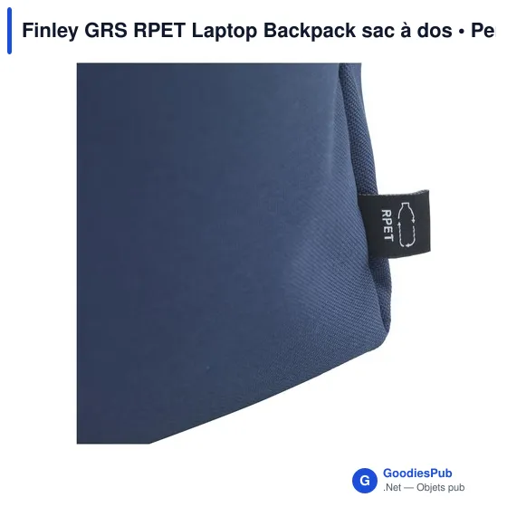 Sac à dos ordinateur personnalisable Finley GRS RPET avec logo - Image 11