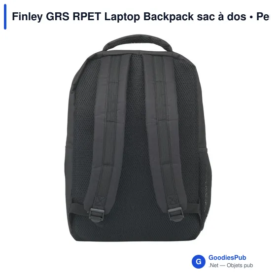 Sac à dos ordinateur personnalisable Finley GRS RPET avec logo - Image 3