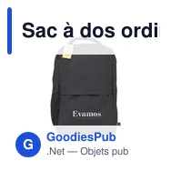 Sac à dos ordinateur personnalisable Finley GRS RPET avec logo - Miniature 8