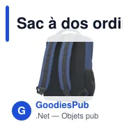 Sac à dos ordinateur personnalisable Finley GRS RPET avec logo - Miniature 9