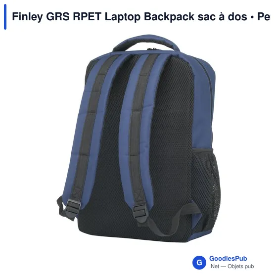 Sac à dos ordinateur personnalisable Finley GRS RPET avec logo - Image 9