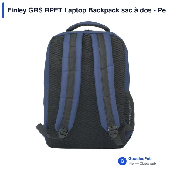 Sac à dos ordinateur personnalisable Finley GRS RPET avec logo - Image 10
