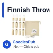 Jeu d'adresse personnalisable Finnish Throwing Game avec logo - Miniature 1