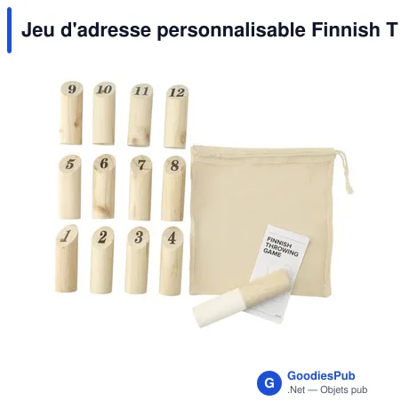 Jeu d'adresse personnalisable Finnish Throwing Game avec logo