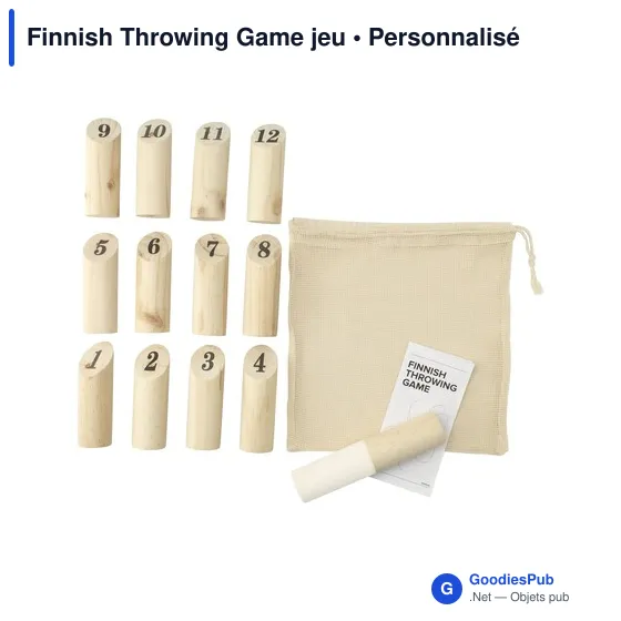 Jeu d'adresse personnalisable Finnish Throwing Game avec logo - Image 1