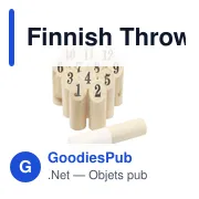 Jeu d'adresse personnalisable Finnish Throwing Game avec logo - Miniature 7