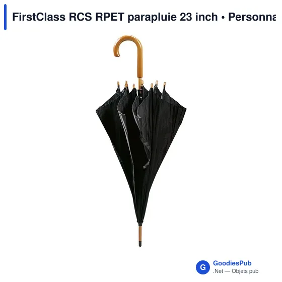 Parapluie personnalisable FirstClass RCS RPET 23 inch avec logo - Image 1