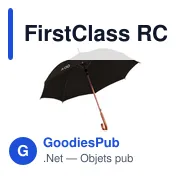 Parapluie personnalisable FirstClass RCS RPET 23 inch avec logo - Miniature 2