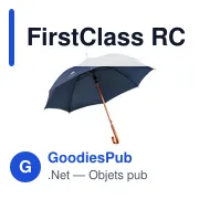 Parapluie personnalisable FirstClass RCS RPET 23 inch avec logo - Miniature 4