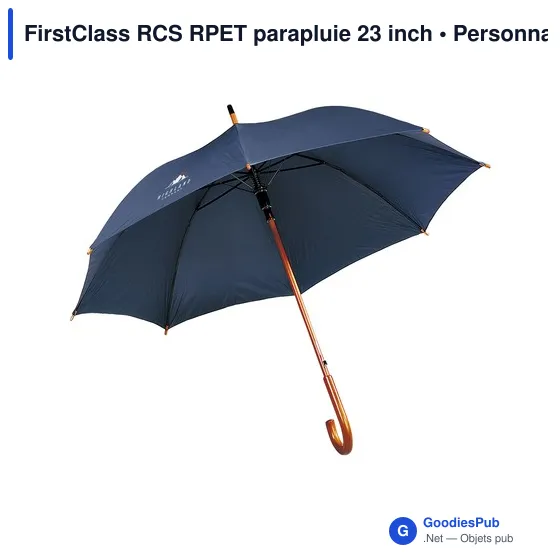 Parapluie personnalisable FirstClass RCS RPET 23 inch avec logo - Image 4